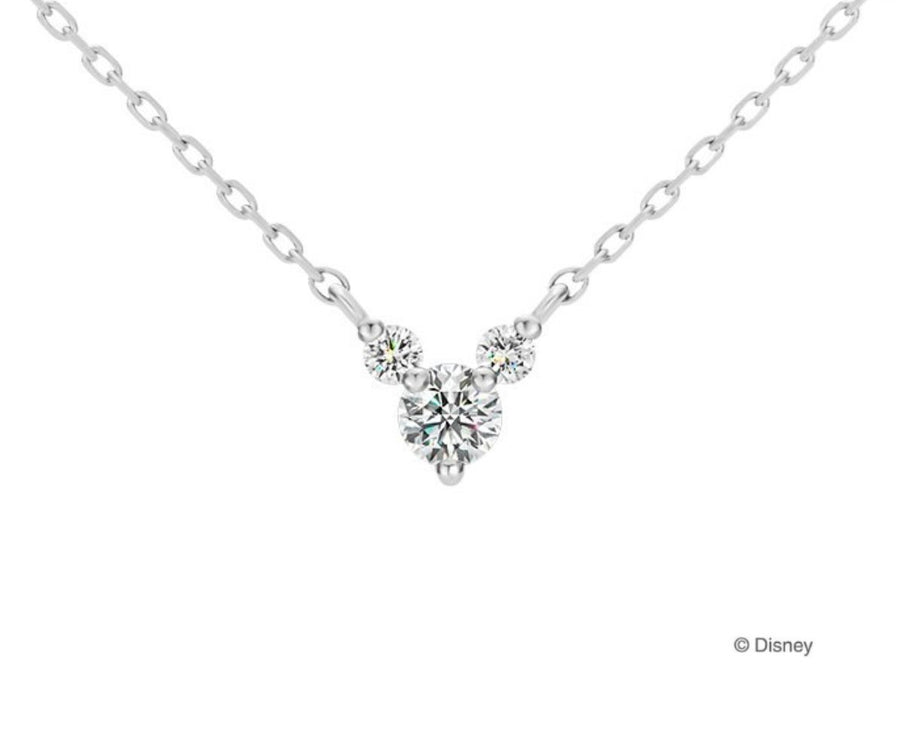Mickey Mouse -Three Diamonds- Necklace