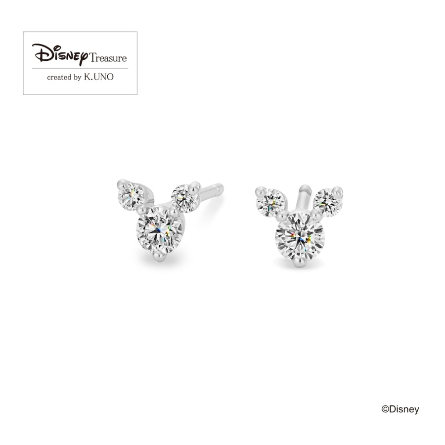 Mickey Mouse -Three Diamonds- Earrings