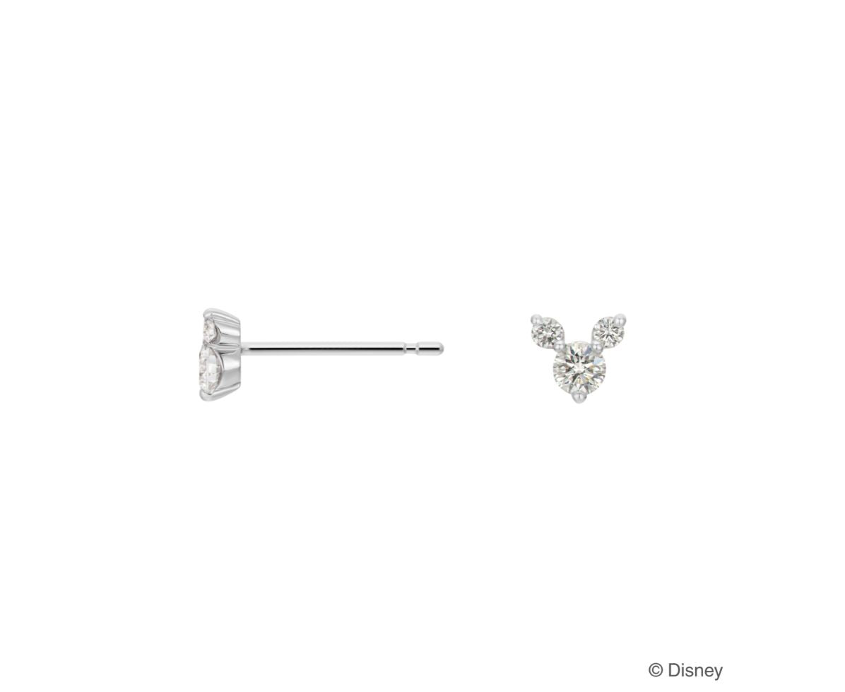 Mickey Mouse -Three Diamonds- Earrings